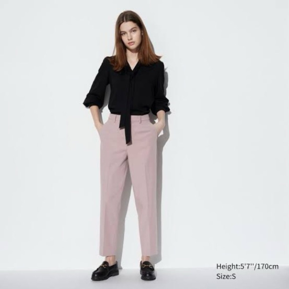 Uniqlo Pink Mauve Smart Ankle Pants Trousers